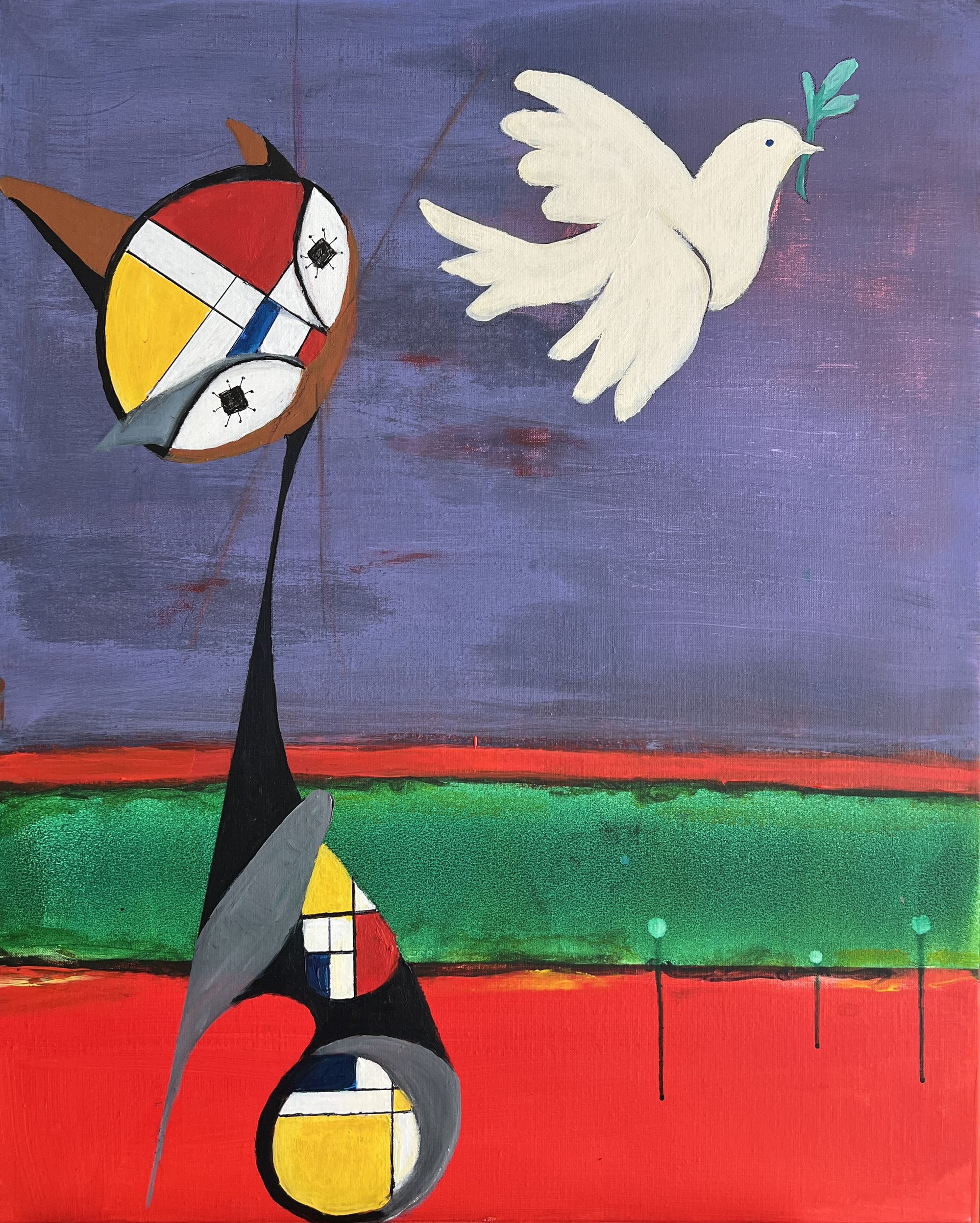 Paix - Peinture de Christine Gauche