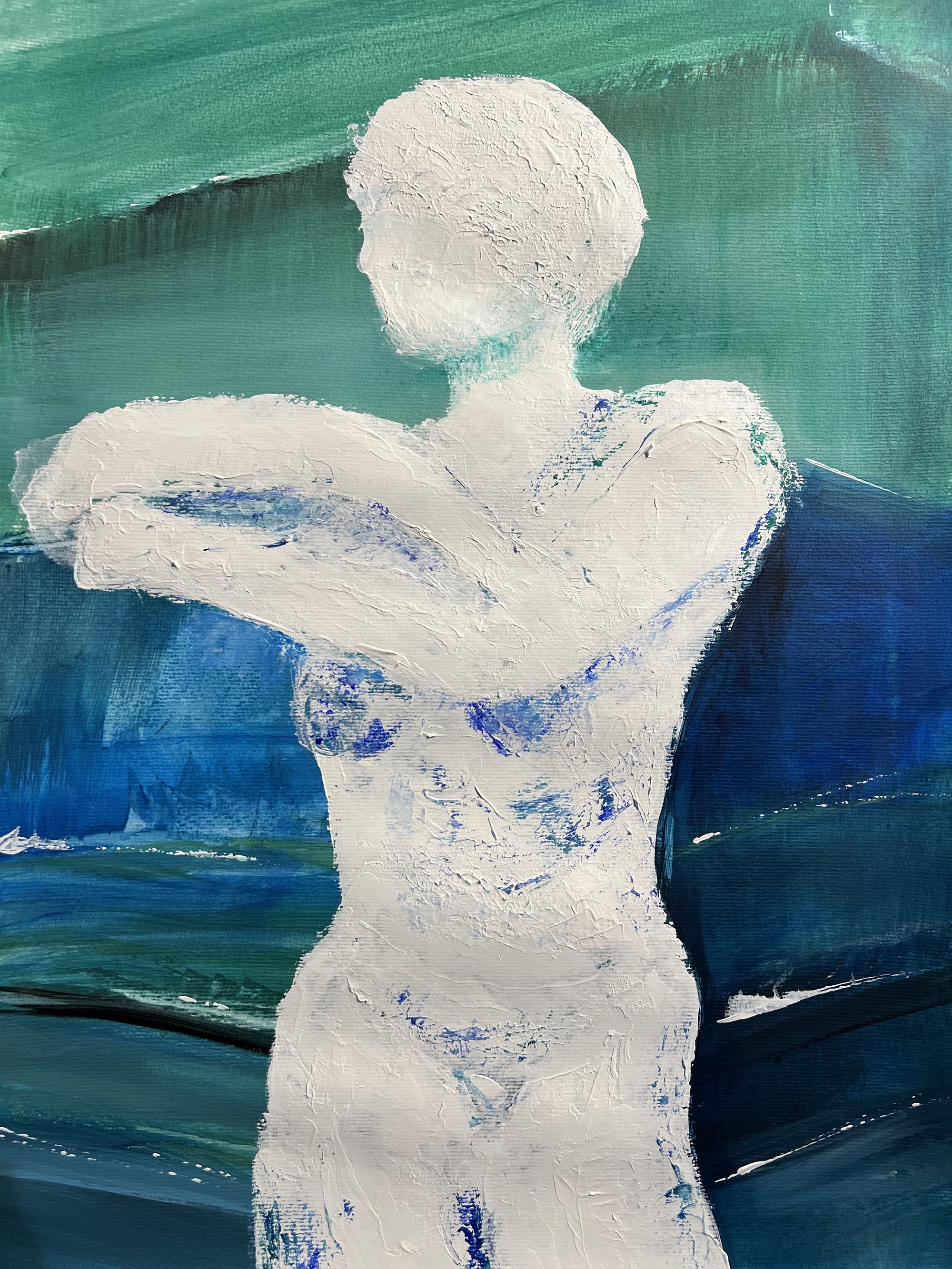 Pose femme - Peinture de Christine Gauche