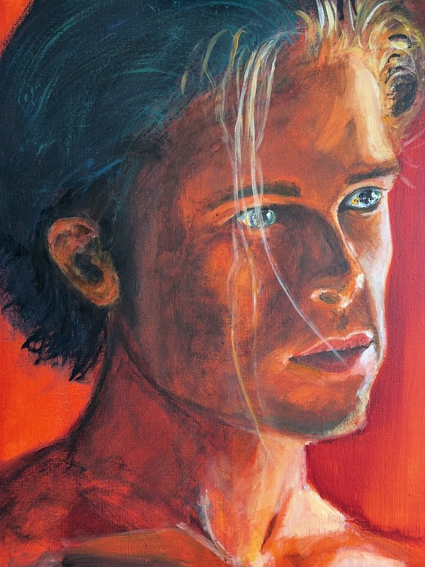 Brad - Peinture de Christine Gauche